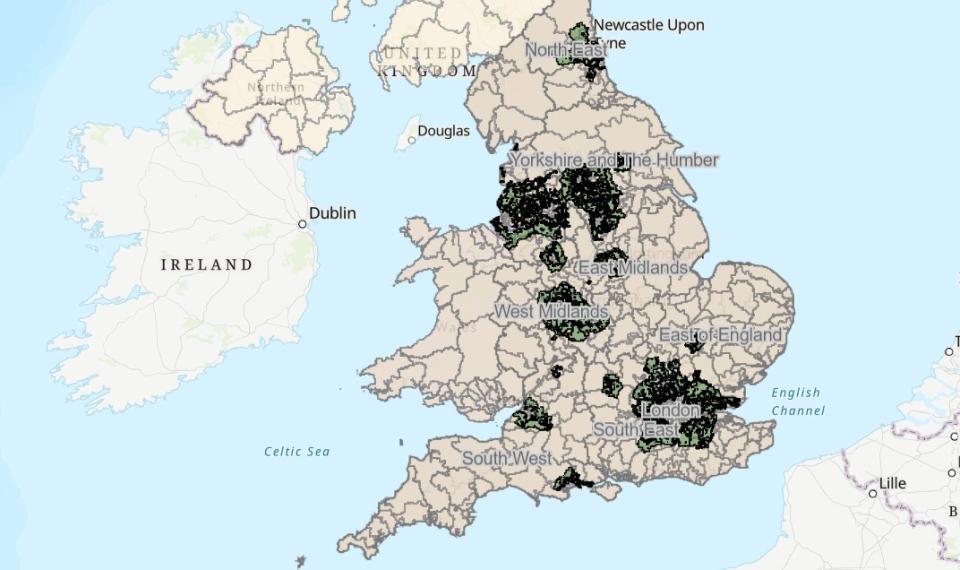 England's green belts, many of which surround major cities. (CPRE)