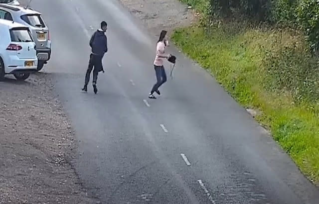 A man and a woman are among three people thought to have been in the Renault