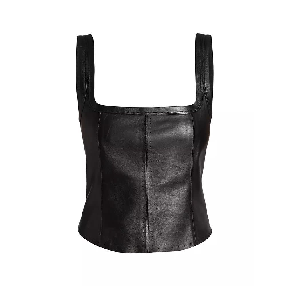 <p><a href="https://go.redirectingat.com?id=74968X1596630&url=https%3A%2F%2Fwww.saksfifthavenue.com%2Fproduct%2Fhelmut-lang-leather-cropped-tank-0400018949419.html&sref=https%3A%2F%2F" rel="nofollow noopener" target="_blank" data-ylk="slk:Shop Now;elm:context_link;itc:0;sec:content-canvas" class="link rapid-noclick-resp">Shop Now</a></p><p>Leather Cropped Tank </p><p>saksfifthavenue.com</p><p>$191.25</p>