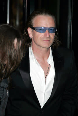 Bono at the New York premiere of Warner Brothers' Troy