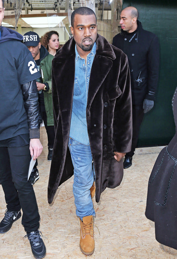 Kanye West seen at the Celine Fall-Winter 2013/2014 fashion show in Paris