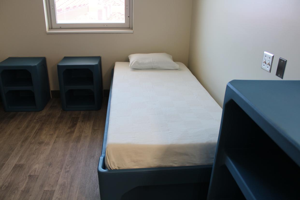 One of 18 beds in the new McLaren Northern Michigan behavioral health center in Cheboygan.