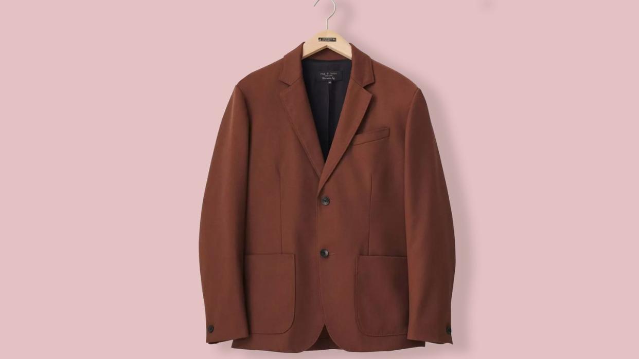 a brown jacket on a swinger