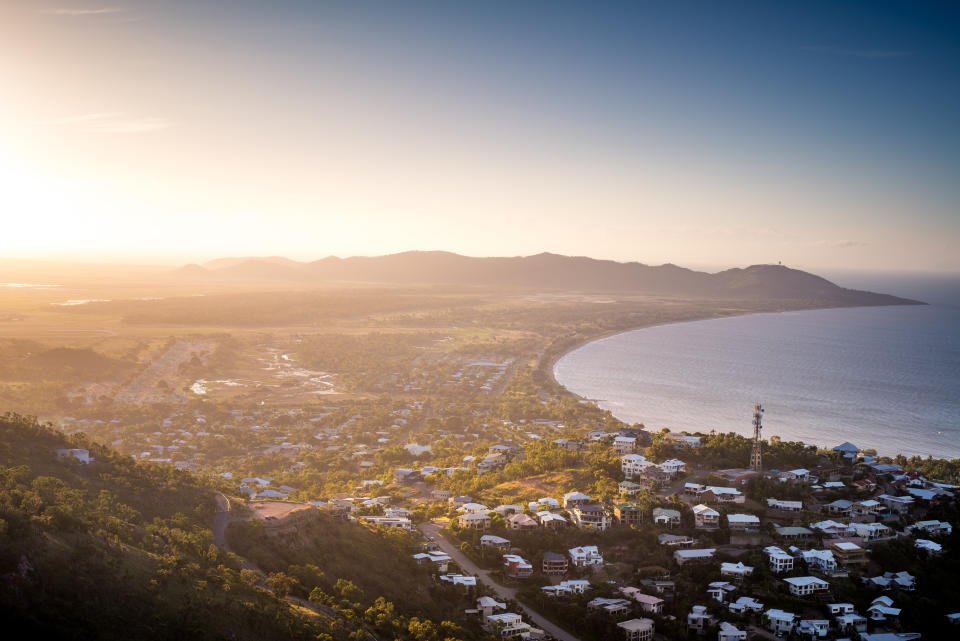 Evening light over Townsville from Mount Stuart, Townsville, Queensland, Australia.