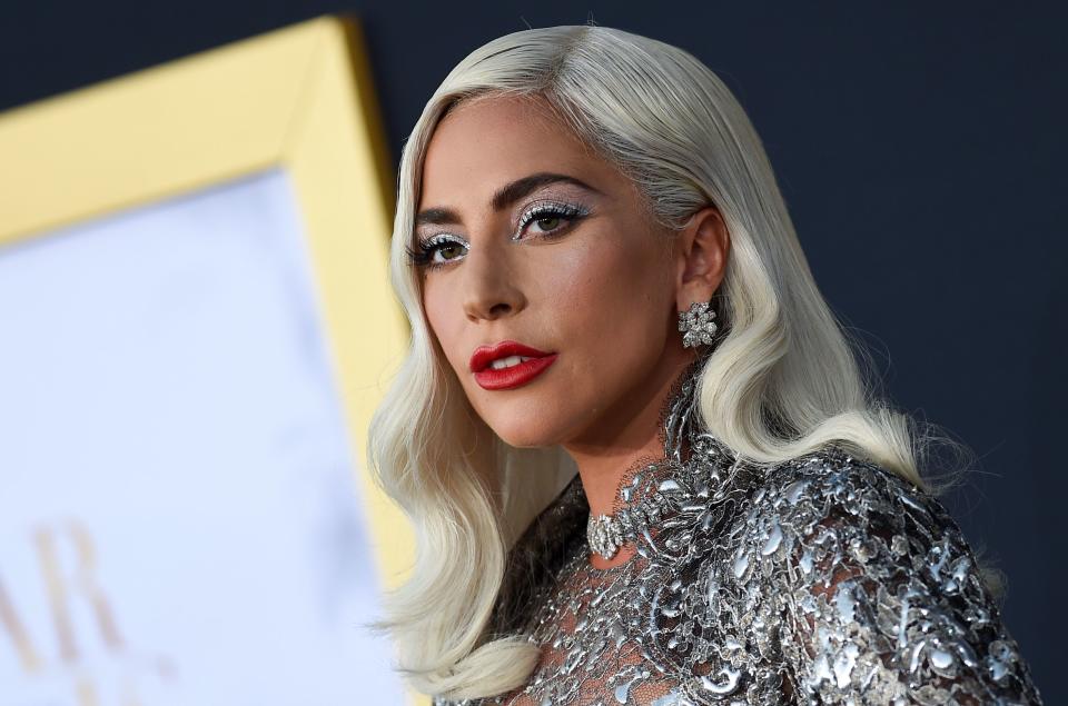 Singer/actress Lady Gaga attends the premiere of "A star is born" at the Shrine Auditorium in Los Angeles, California on September 24, 2018. (Photo by VALERIE MACON / AFP)        (Photo credit should read VALERIE MACON/AFP/Getty Images)