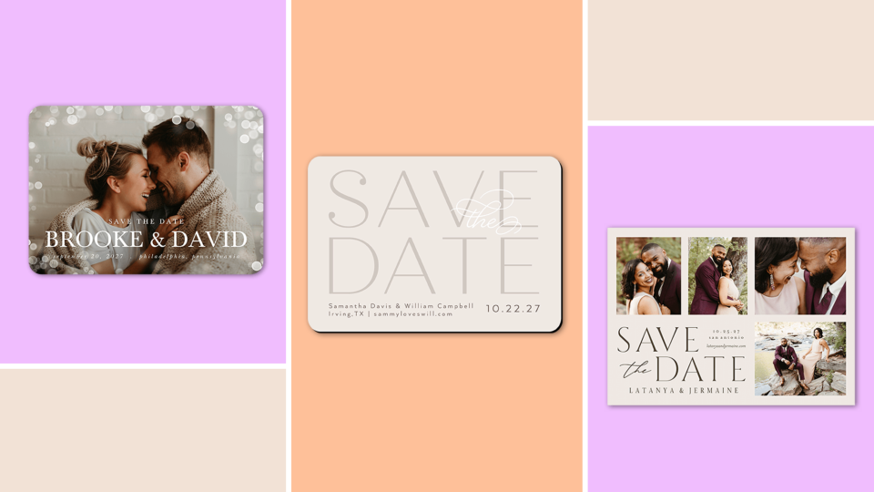 Shutterfly’s save the dates will get guests excited for your big day.