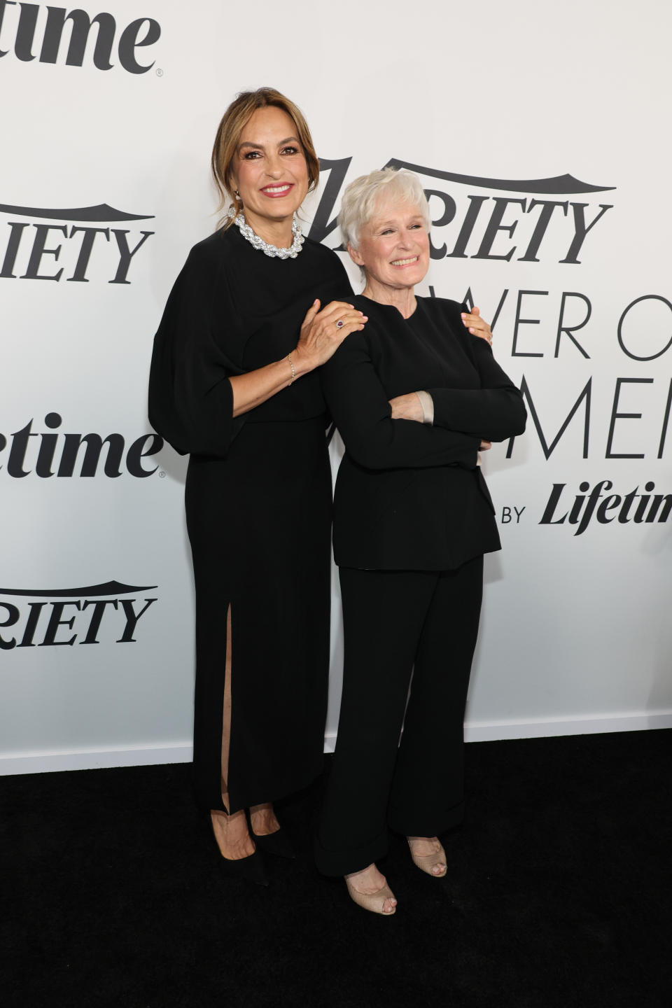 Mariska Hargitay and Glenn Close attend Variety's 2024 Power of Women: New York event in stiletto shoes