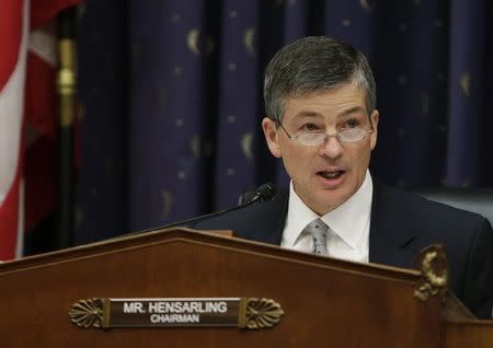 House Financial Services Committee Chairman Representative Jeb Hensarling (R-TX) speaks during the testimony of Consumer Financial Protection Bureau Director Richard Cordray (not pictured) in Washington September 12, 2013. REUTERS/Gary Cameron