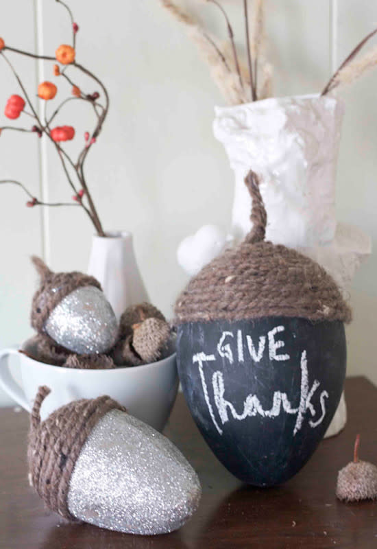 <p>A Little Craft In Your Day</p><p>This festive Thanksgiving centerpiece is so much fun. You can find it at <a href="http://www.alittlecraftinyourday.com/2015/10/19/diy-thanksgiving-acorn-centerpiece/" rel="nofollow noopener" target="_blank" data-ylk="slk:A Little Craft In Your Day;elm:context_link;itc:0;sec:content-canvas" class="link ">A Little Craft In Your Day</a>.</p>