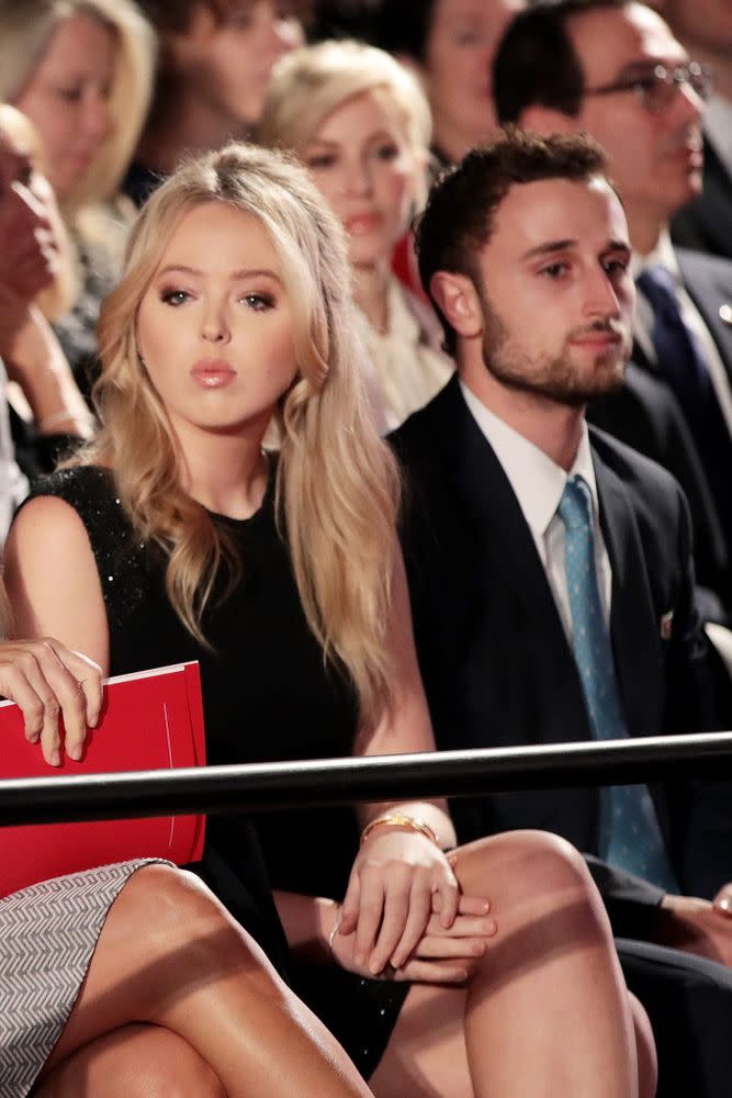 Tiffany Trump and Ross Mechanic at a presidential debate in 2016