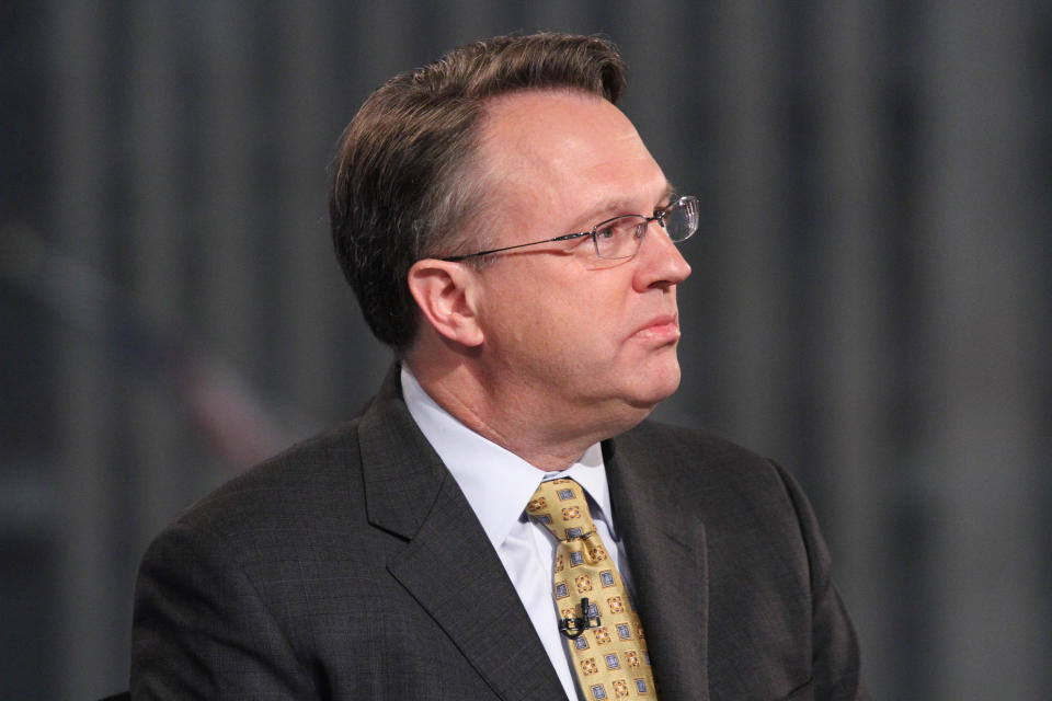 NEW YORK, NY - FEBRUARY 26:  San Francisco Federal Reserve President John Williams visits "Opening Bell With Maria Bartiromo" on FOX Business Network at FOX Studios on February 26, 2015 in New York City.  (Photo by Rob Kim/Getty Images)