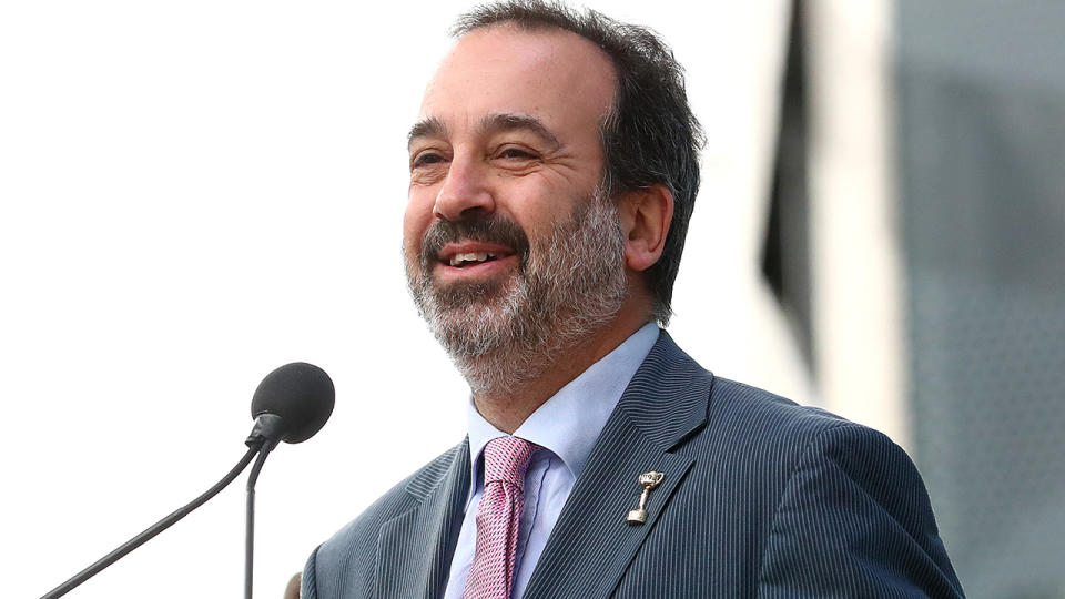 Martin Pakula, pictured here speaking to the media in Melbourne.