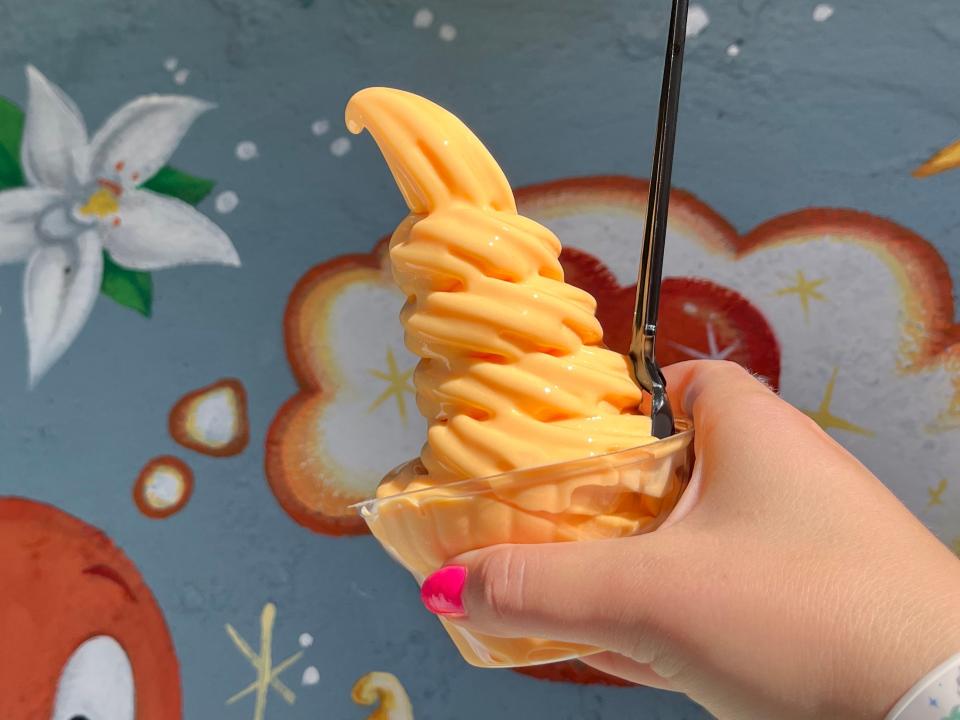 orange softserve at disney