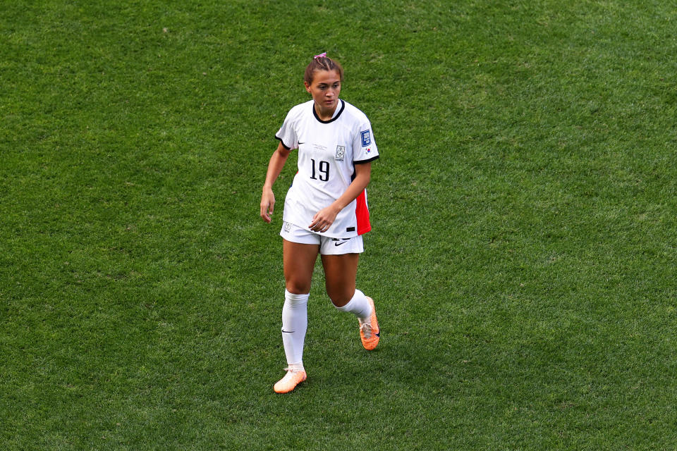 Phair Casey of Korea Republic looks on during the FIFA Women's World Cup Australia & New Zealand 2023 Group H match between Colombia and Korea Republic at Sydney Football Stadium on July 25, 2023 in Sydney, Australia. / Credit: James Chance / Getty Images