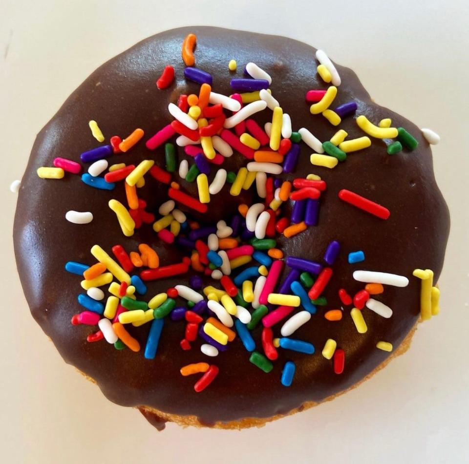 The chocolate sprinkled donut is among the most popular at Donuts Plus in Lavallette.