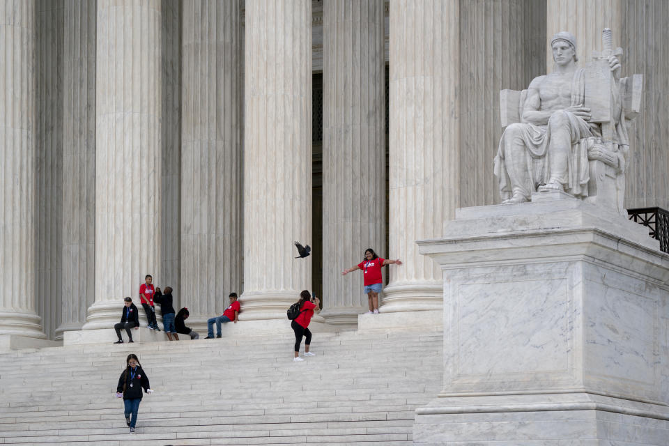 The Supreme Court is seen on Capitol Hill in Washington, Friday, April 14, 2023. (AP Photo/J. Scott Applewhite)