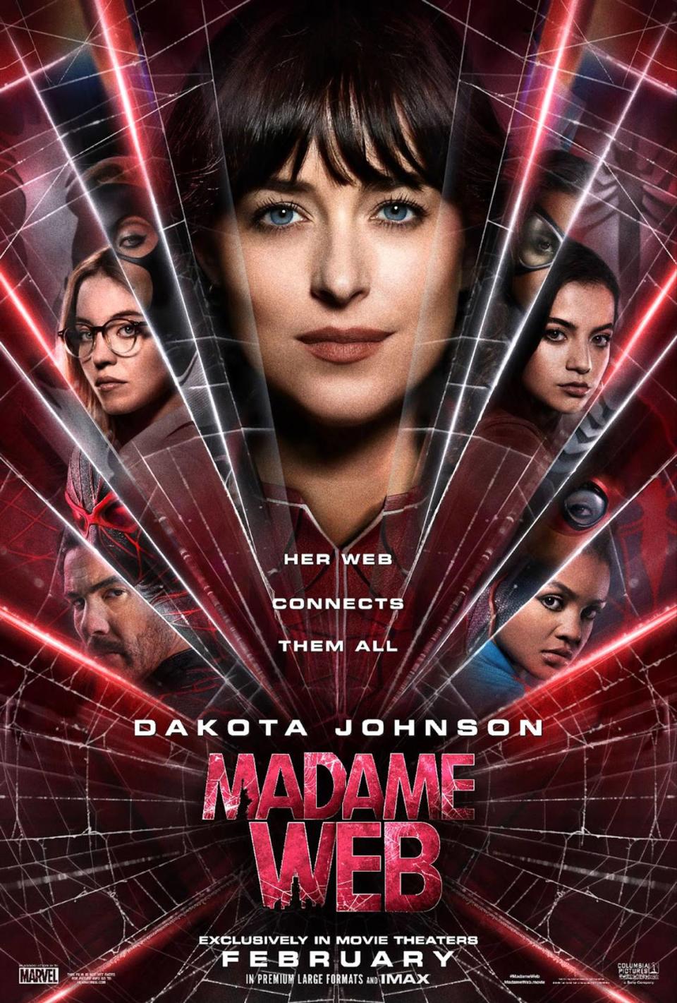 Dakota Johnson impacta como paramédica clarividente en “Madame Web”.