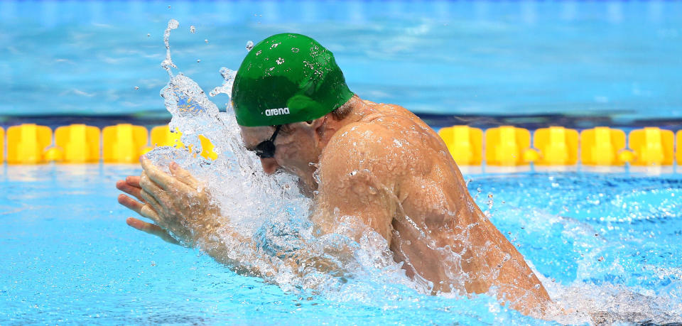 South Africa's Cameron van der Burgh churns to his gold medal in the London games. (Photo: David Davies - PA Images via Getty Images)