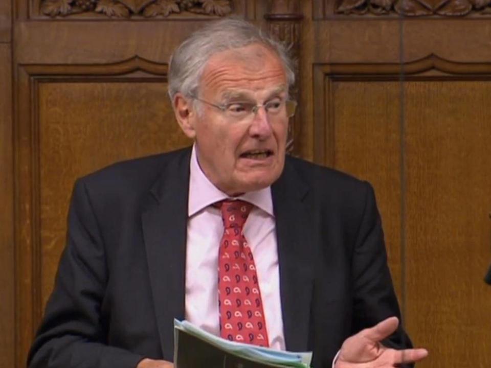 Sir Christopher Chope speaking in the House of Commons (PA)