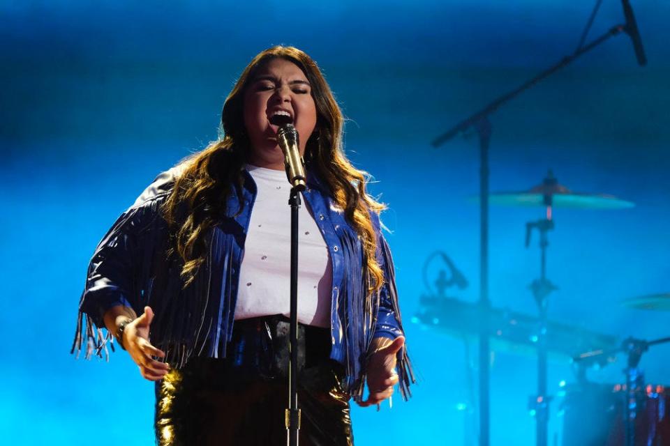 Kristen Cruz, a singer aiming to take her talent from TikTok to the "AGT" stage, opened the show with a rousing performance of "Nothing Breaks Like a Heart" by Mark Ronson and Miley Cyrus.