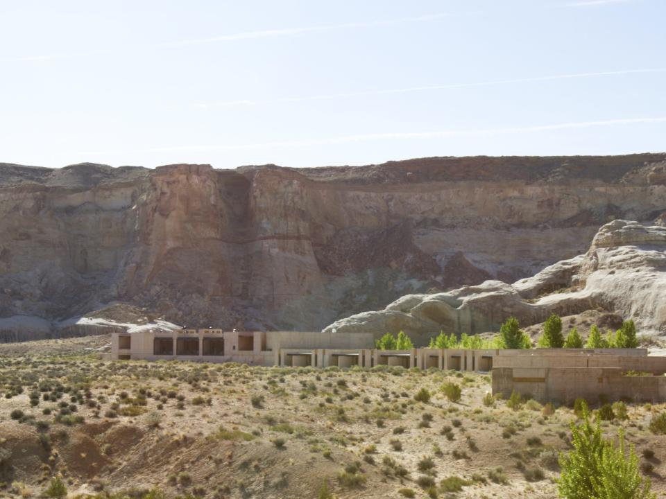 The Amangiri Resort in Utah blends in to the surrounding rocks.