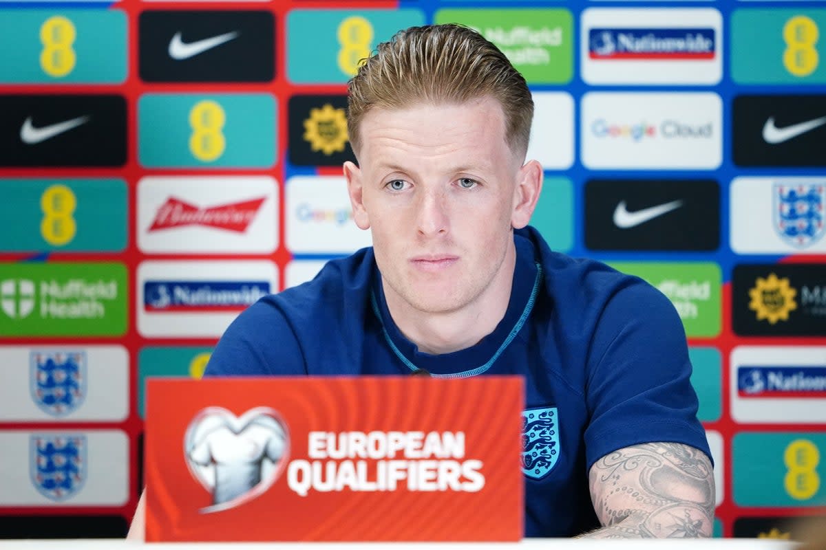 Jordan Pickford played in England’s win over Italy (Zac Goodwin/PA) (PA Wire)