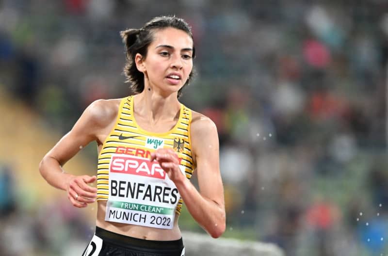 German athlete Sara Benfares in action during European Championships. Benfares has ended her career amid doping allegations and a reported cancer diagnosis, broadcasters Saarländischer Rundfunk have reported. Angelika Warmuth/dpa