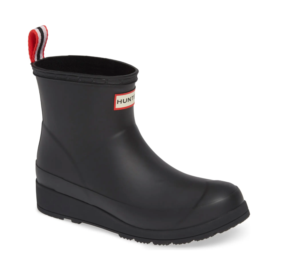 Hunter Original Play Waterproof Rain Bootie in Black (Photo via Nordstrom)