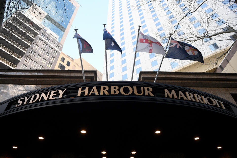 A general view of the Sydney Harbour Marriott Hotel in Sydney, Tuesday, August 18, 2020. Source: AAP