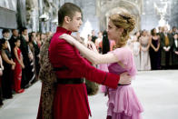 <p>Stanislav Ianevski as Viktor Krum and Emma Watson as Hermione Granger in Warner Bros. Pictures' Harry Potter and the Goblet of Fire - 2005</p>