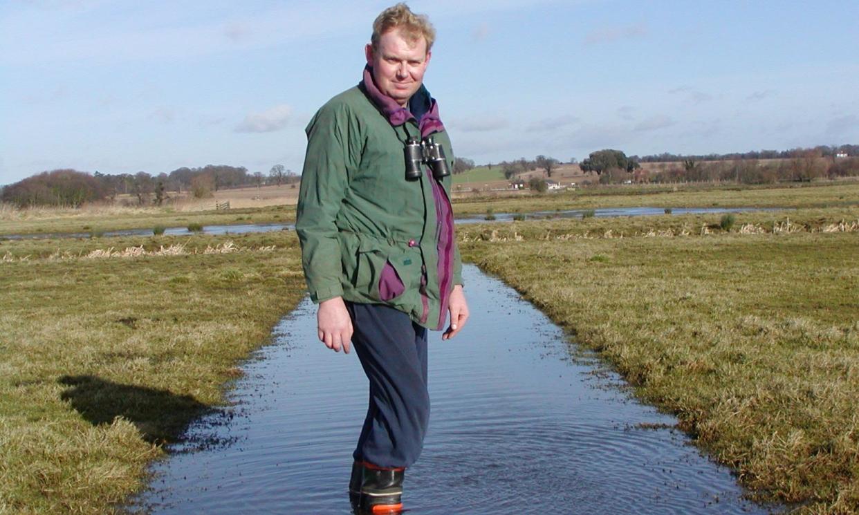 <span>Mark Smart at RSPB Berney Marshes in Norfolk, 2002</span><span>Photograph: from family/none</span>