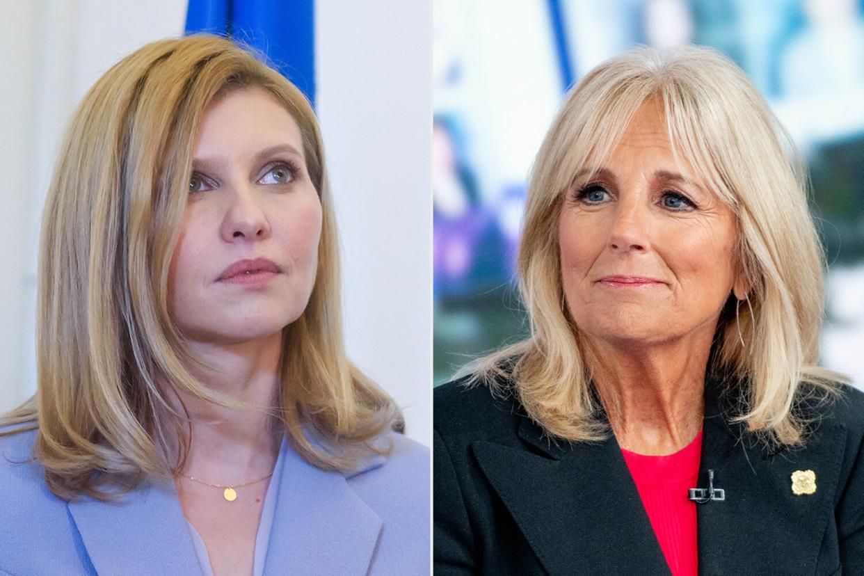 Olena Zelenskyy and Jill Biden