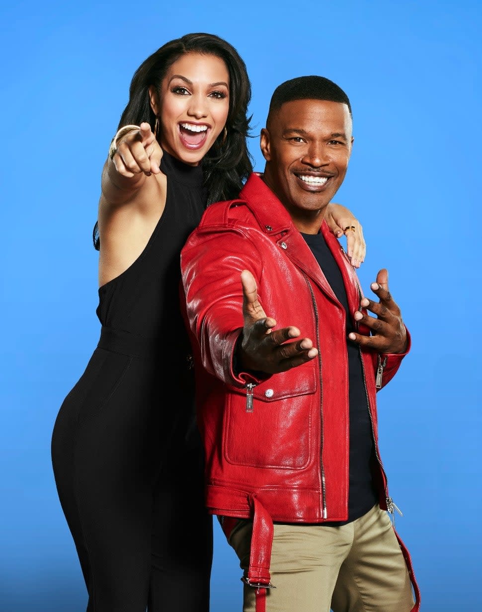 Jamie Foxx Corinne Foxx 'We Are Family' Press Still Fox