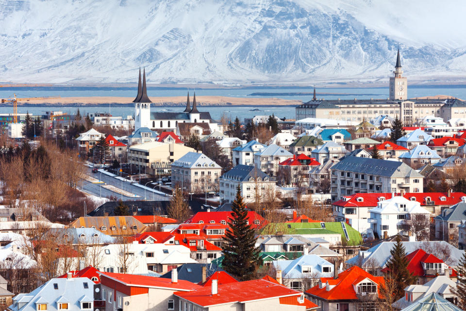 Aerial view of Reykjavik