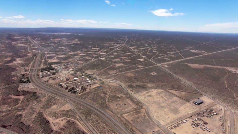 Vaca Muerta, visa de la zona de extracción de minerales de la formación geológica. (Cortesía)