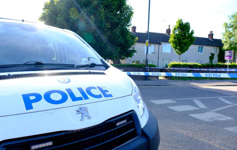 GV of the scene on Middle Ride in Coventry where police have launched a murder investigation after an 18 year old man was stabbed and killed.  Police have arrested an 18 year old woman in connection with the incident.  June 2, 2020  A murder investigation has been launched in Coventry after a young man died following a stabbing last night (June 1).  See SWNS story SWMDmurder.  Police were called to reports of an injured man taken to hospital yesterday evening at around 10.10pm.  However, despite best efforts from medical staff, the 18-year-old sadly died.  He is thought to have been stabbed shortly before on Middle Ride in the Willenhall area of the city.An 18-year-old woman was arrested on suspicion of murder not long after and is currently in custody.  West Midlands Police say the incident is thought to be domestic related and they are not looking for anyone else at this stage.  Detective Inspector Hannah Whitehouse, from the homicide team, said: âThis is a tragic loss of a young manâs life.