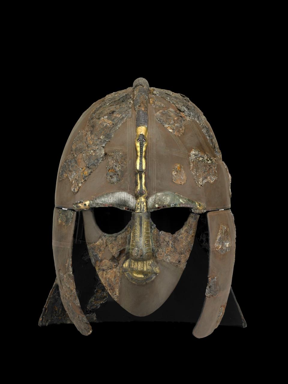 The helmet from Sutton Hoo is in the British Museum’s online collection (British Museum/PA)