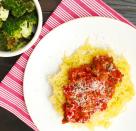 <p>You won't even miss the carbs.</p><p>Get the recipe from <a href="https://www.delish.com/cooking/recipe-ideas/recipes/a43797/parmesan-spaghetti-squash-tomato-sauce-roasted-broccoli-recipe/" rel="nofollow noopener" target="_blank" data-ylk="slk:Delish;elm:context_link;itc:0;sec:content-canvas" class="link ">Delish</a>.</p>