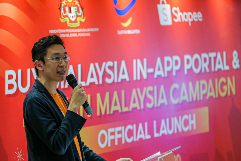 Shopee Malaysia Fast Moving Consumer Goods head Tan Ming Kit says there is growing demand for Malaysian-made products. — Picture by Hari Anggara