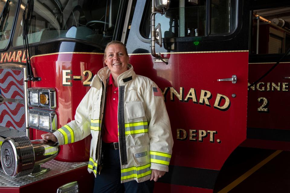 Maynard Fire Chief Angela Lawless said her ascension from call firefighter to chief "has been very positive," and that a strong network of Massachusetts fire chiefs allows her to reach out when she has questions.