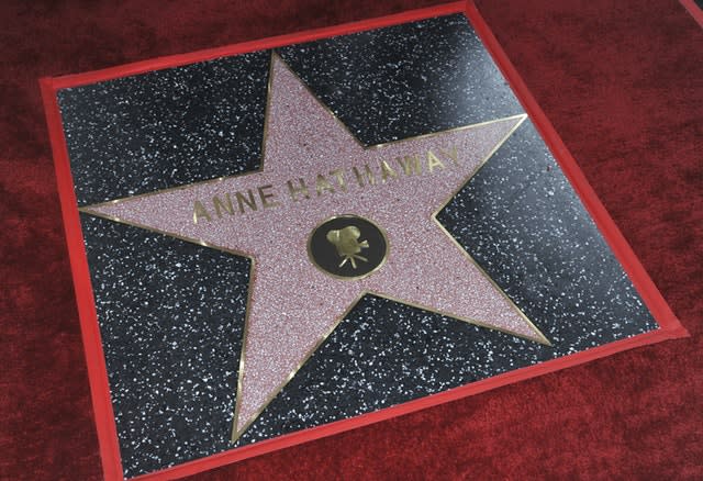 Anne Hathaway Honored with a Star on the Hollywood Walk of Fame