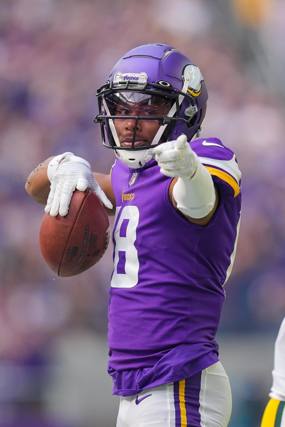 Justin Jefferson had nine catches for 184 yards and two touchdowns in the Vikings' 23-7 win over the Packers in Week 1.