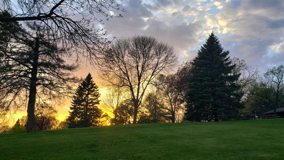 Sunset at Starin Park in Whitewater.