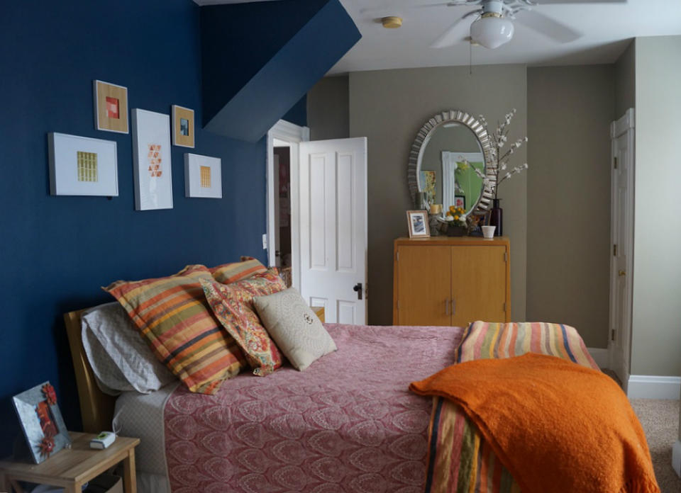 <body> <p>It’s a small world—made even smaller by an oversized bed in your room. A king-sized bed placed in <a rel="nofollow noopener" href=" http://www.bobvila.com/slideshow/10-small-bedrooms-with-huge-amounts-of-style-47469?bv=yahoo" target="_blank" data-ylk="slk:pint-sized dimensions;elm:context_link;itc:0;sec:content-canvas" class="link ">pint-sized dimensions</a> not only diminishes walking space, but it also becomes the jarring focal point of your bedroom. Choose a bed appropriate in scale to the dimensions of your room. Adorn smaller beds with homey bed skirts and cushions to add comfort without occupying valuable square footage.</p> <p><strong>Related: <a rel="nofollow noopener" href=" http://www.bobvila.com/slideshow/11-reasons-we-love-blue-bedrooms-46915?bv=yahoo" target="_blank" data-ylk="slk:11 Reasons We Love Blue Bedrooms;elm:context_link;itc:0;sec:content-canvas" class="link ">11 Reasons We Love Blue Bedrooms</a> </strong> </p> </body>