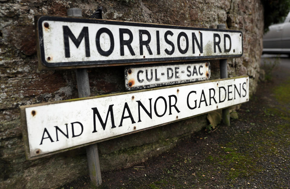 <em>Searches – police are continuing to search properties in Manor Gardens, Swanage (Picture: PA)</em>