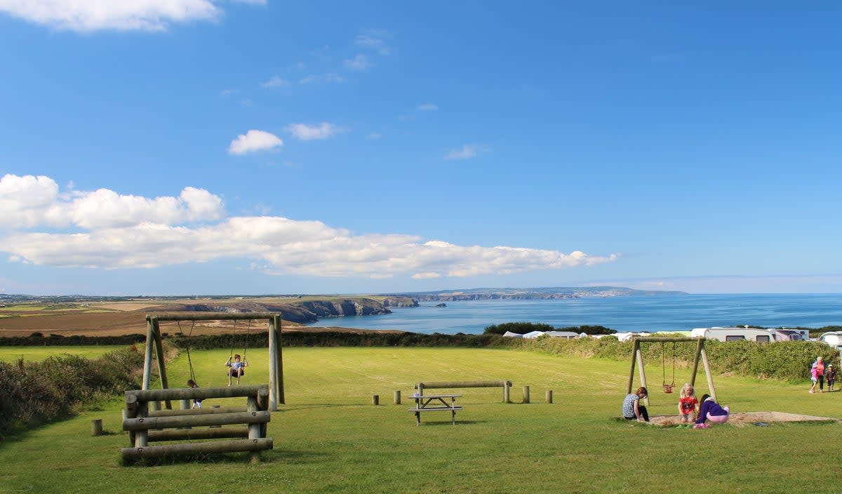 Camping here is akin to staying in a beautiful garden, complete with incredible coastal views (Beacon Cottage Farm)