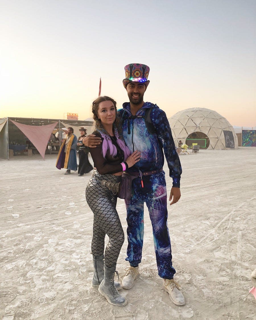 Ari and Chase at their first Burning Man together