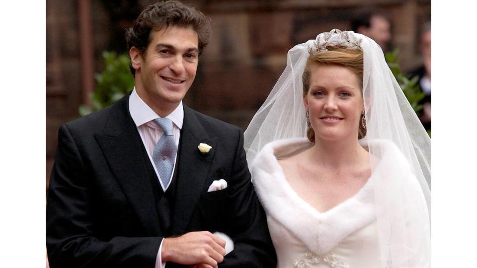 Lady Tamara and Edward van Cutsem on their wedding day in 2004