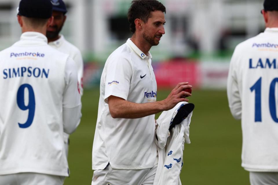 Fynn Hudson-Prentice's five-four was a highlight for Sussex at Leicestershire <i>(Image: John Mallett)</i>