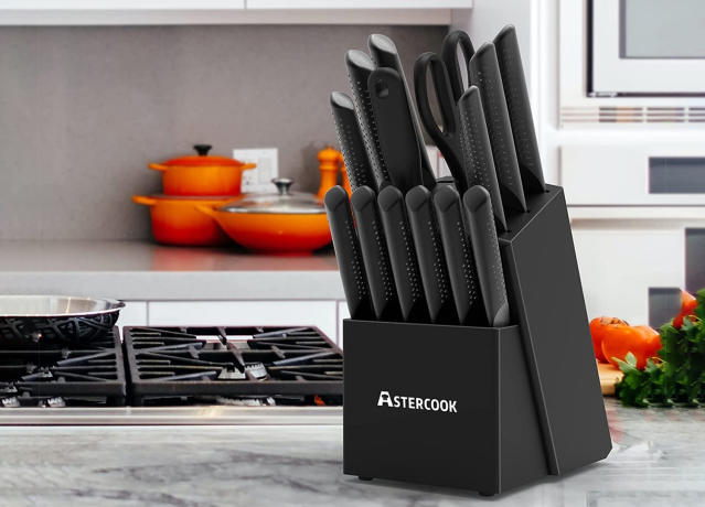 Astercook Knife Set, 12 Pcs Color-Coded Kitchen Knife Set, 6 Color